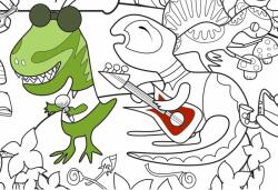 quda Poster de colorat - Un Dinozaur in Concert (5060602650022)