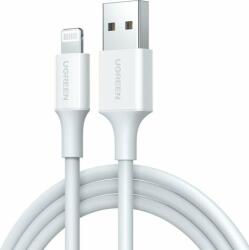 UGREEN US155 USB-A apa - Lightning apa 2.0 Adat és töltőkábel - Fehér (0.25m) (80312)