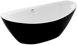  Wellis Arezzo Black egyenes térben álló akril fürdőkád 180 x 87 x 65 - Fényes fekete (WK00121)