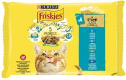  Hrană umedă pentru pisici Friskies în sos - cu somon, ton, sardine, cod 4 x 85 g