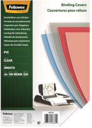 Fellowes Előlap, A4, 240mikron, FELLOWES, víztiszta, 100db/cs (53762) - nyomtassingyen