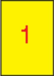 APLI Etikett, 210x297 mm, színes, APLI, sárga, 100 etikett/csomag (11838) - nyomtassingyen