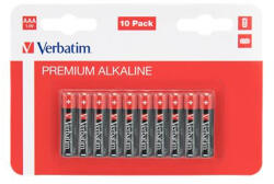 Verbatim Elem, AAA, alkáli, 10 db, VERBATIM "Premium (49874) - nyomtassingyen