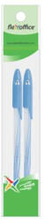 FlexOffice Golyóstoll, 0, 3 mm, 2 db/bliszter, kupakos, FLEXOFFICE "Candee", kék (FO-027BLUEBL) - nyomtassingyen