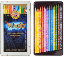 ICO Színes varázsceruza készlet famentes PROGRESSO MAGIC 8772 KOH-I-NOOR 12 klf. szín (7140110004) - nyomtassingyen