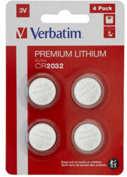 Verbatim Gombelem, CR2032, 4 db, VERBATIM "Premium (49533) - nyomtassingyen