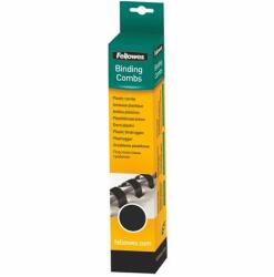 Fellowes Spirál, műanyag, 12 mm, 56-80 lap, FELLOWES, 25 db, fekete (5331502) - nyomtassingyen