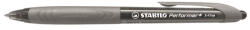 STABILO Golyóstoll, 0, 35 mm, nyomógombos, szürke tolltest, STABILO "Performer+", fekete (328/3-46) - nyomtassingyen