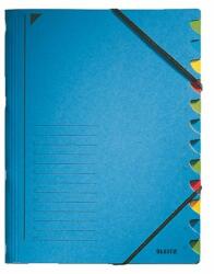 Leitz Gumis mappa, karton, A4, regiszteres, 12 részes, LEITZ, kék (39120035) - nyomtassingyen