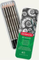 Derwent Grafitceruza készlet, fém doboz, hatszögletű, DERWENT "Academy", 6 különböző keménység (2301945)