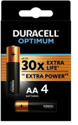 Duracell Elem, AA ceruza, 4 db, DURACELL "Optimum (10PP110015) - nyomtassingyen