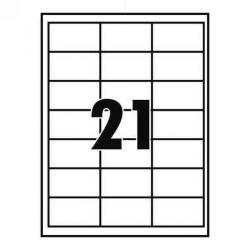  Etikett címke, 63, 5x38, 1mm, 100 lap, 21 címke/lap - nyomtassingyen