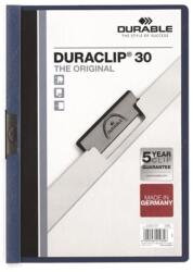 DURABLE Gyorsfűző, klipes, A4, DURABLE "DURACLIP® 30", sötétkék (220007) - nyomtassingyen