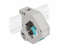 Delock Lila DIN sín adapter Keystone LC Duplex vízkék (87194)
