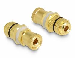 Delock Audio csatlakozókat összekötő adapter installációhoz, fekete gyűrűvel (64146)