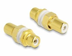 Delock Audio adapter RCA anya-anya installációhoz fehér gyűrűvel (64141) - dellaprint