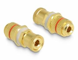 Delock Audio csatlakozókat összekötő adapter installációhoz, piros gyűrűvel (64145) - dellaprint