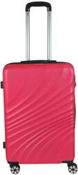 GREGORIO Satin rózsaszín 4 kerekű közepes bőrönd (W3002-rozsaszin-M)