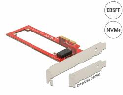 Delock PCI Express x4-kártya - 1 x EDSFF E1. S nyílás - alacsony profilú formatényező (90055) - dellaprint