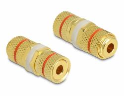 Delock Audio csatlakozókat összekötő adapter installációhoz, piros gyűrűvel (64143) - dellaprint