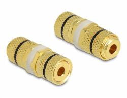 Delock Audio csatlakozókat összekötő adapter installációhoz, fekete gyűrűvel (64144) - dellaprint