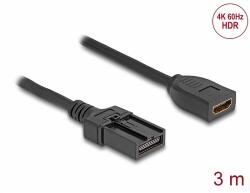 Delock HDMI önműködő kábel HDMI-A anya - HDMI-E apa kapcsolattal 3 m, 4K 60 Hz-s (87905) - dellaprint