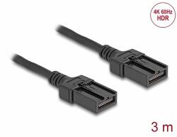 Delock HDMI önműködő kábel HDMI-E apa - HDMI-E apa kapcsolattal 3 m, 4K 60 Hz-s (87904) - dellaprint