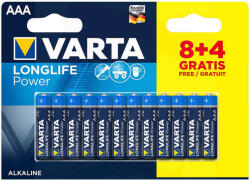 VARTA Longlife Power LR03 AAA tartós elemek 12db-os bliszterben (ár/bl)