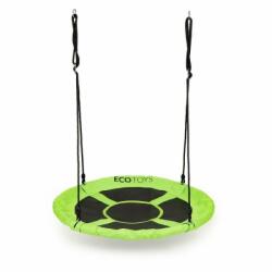 ECOTOYS Leagan pentru copii rotund, tip cuib de barza, suspendat, 100 cm, Verde, Ecotoys, MIR6001 Leagan