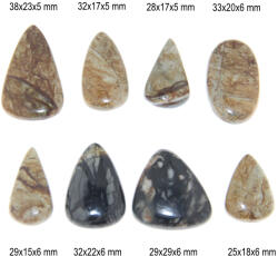  Cabochon din Jasp Picasso Natural - Picatura - Oval - 25-38 x 15-29 x 5-6 mm - 1 Buc