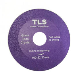  TLS GLASS PRO ultravékony gyémánt vágókorong d100x22, 23x1.0/1, 6x15 mm - üveg- és kemény anyagok precíziós vágásához