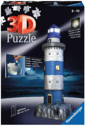 Ravensburger Puzzle 3D Farul Noaptea, 216 Piese (RVS3D12577) - carlatoys