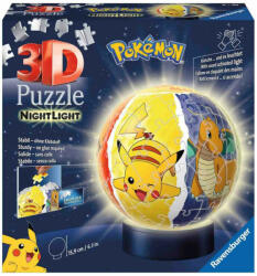 Ravensburger Puzzle 3D Luminos Pokemon, 72 Piese (RVS3D11547) - carlatoys
