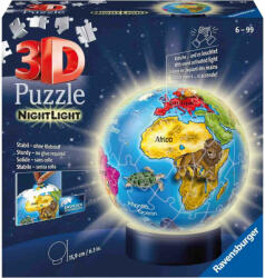 Ravensburger Puzzle 3D Luminos Glob Pamantesc, 72 Piese (RVS3D12184) - carlatoys