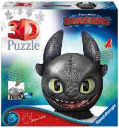 Ravensburger Puzzle 3D Dragons III_Toothless, 72 Piese (RVS3D11145) - carlatoys