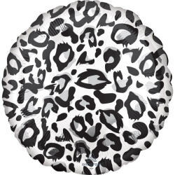 Amscan Anagram Balon folie rotund imprimat leopard gri 43 cm