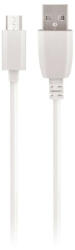Maxlife Micro-USB adat- és töltőkábel, 1A, 1m, fehér