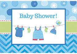  Baby Boy Shower meghívó 8 db-os (DPA491491) - gyerekagynemu