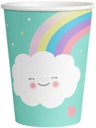 Szivárvány és Felhő Rainbow and Cloud papír pohár 8 db-os 250 ml (DPA990430166) - gyerekagynemu