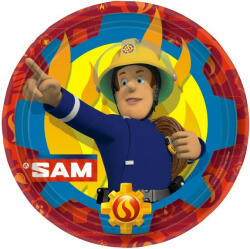  Sam a tűzoltó Fire papírtányér 8 db-os 23 cm (DPA9912828) - gyerekagynemu