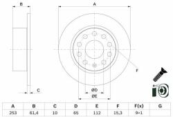 Bosch Disc frana BOSCH 0 986 479 E00 (0 986 479 E00) - automobilus