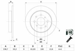 Bosch Disc frana BOSCH 0 986 479 F34 (0 986 479 F34) - automobilus