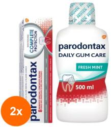 Parodontax Set 2 x Pasta de Dinti Complete Protection Whitening 75 ml si Apa de Gura fara Alcool Daily Gum Care Fresh Mint Parodontax 5