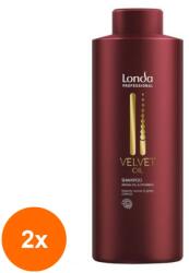 Londa Professional Set 2 x Sampon Londa Professional Velvet Oil, cu Ulei de Argan, 1000 ml