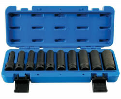 Laser Tools LAS-7041 1/2"-os 12-lapú gépi dugókulcs fej készlet, hosszú, 10 részes (LAS-7041) - praktikuskft