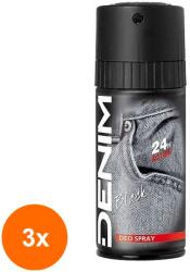 Denim Set 3 x Deodorant Spray Denim Black, 150 ml