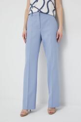 Calvin Klein nadrág női, magas derekú egyenes - kék 38
