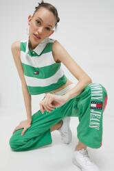 Tommy Jeans pamut top zöld - zöld XL