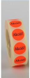 Etikett, 20 mm kör, "AKCIÓ" felirattal, 1000 etikett/tekercs, piros (5998377104894) - nyomtassingyen
