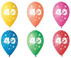  Léggömb, 26cm, számos, 40, 5db/cs (11-PRINT40) - nyomtassingyen